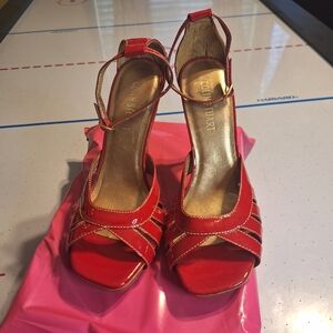 Colin Stuart Red Strappy Heels